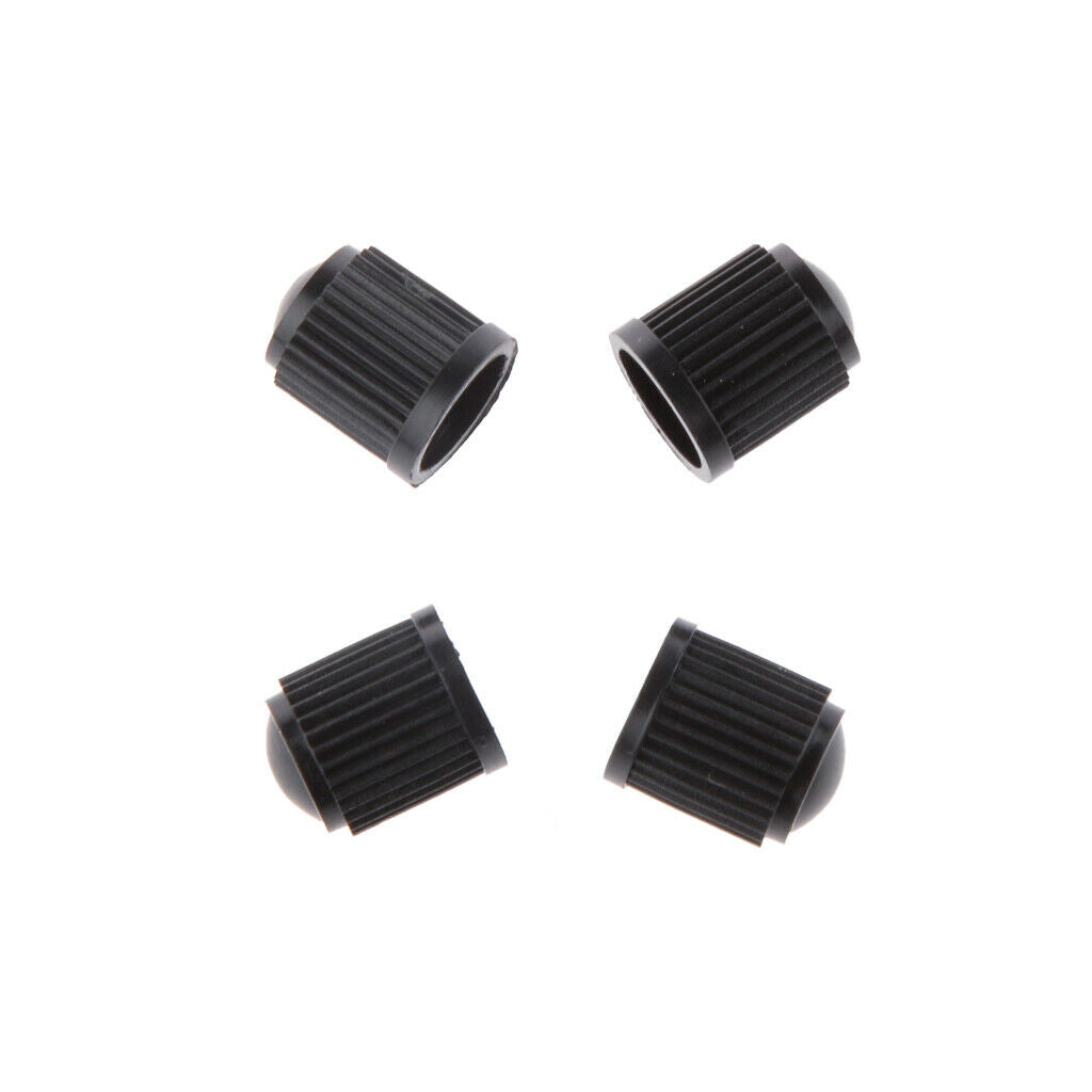 100x Car Truck Bike Tire/Wheel Air Pressure Valve Stem Caps Covers - Black