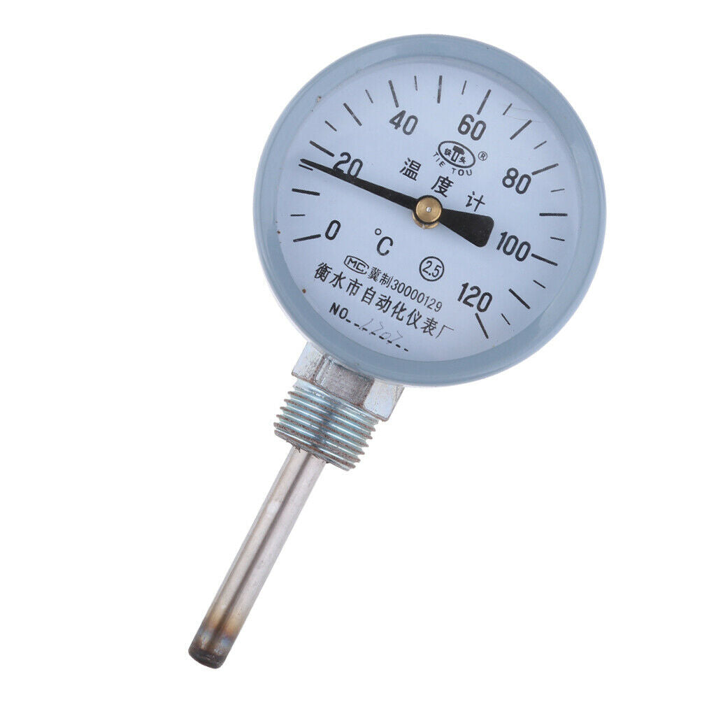 Industry Stainless Steel Pipe Dial Thermometer Bimetal Temperature Meter for