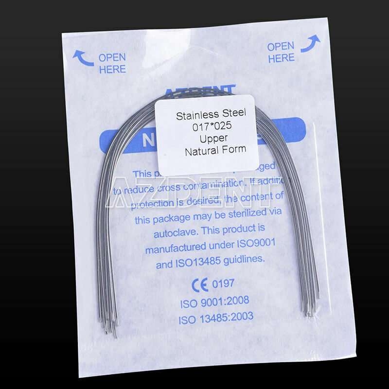 50 Packs Dental Orthodontics Arch Wire Rectangular Nature 017 X 025 Upper
