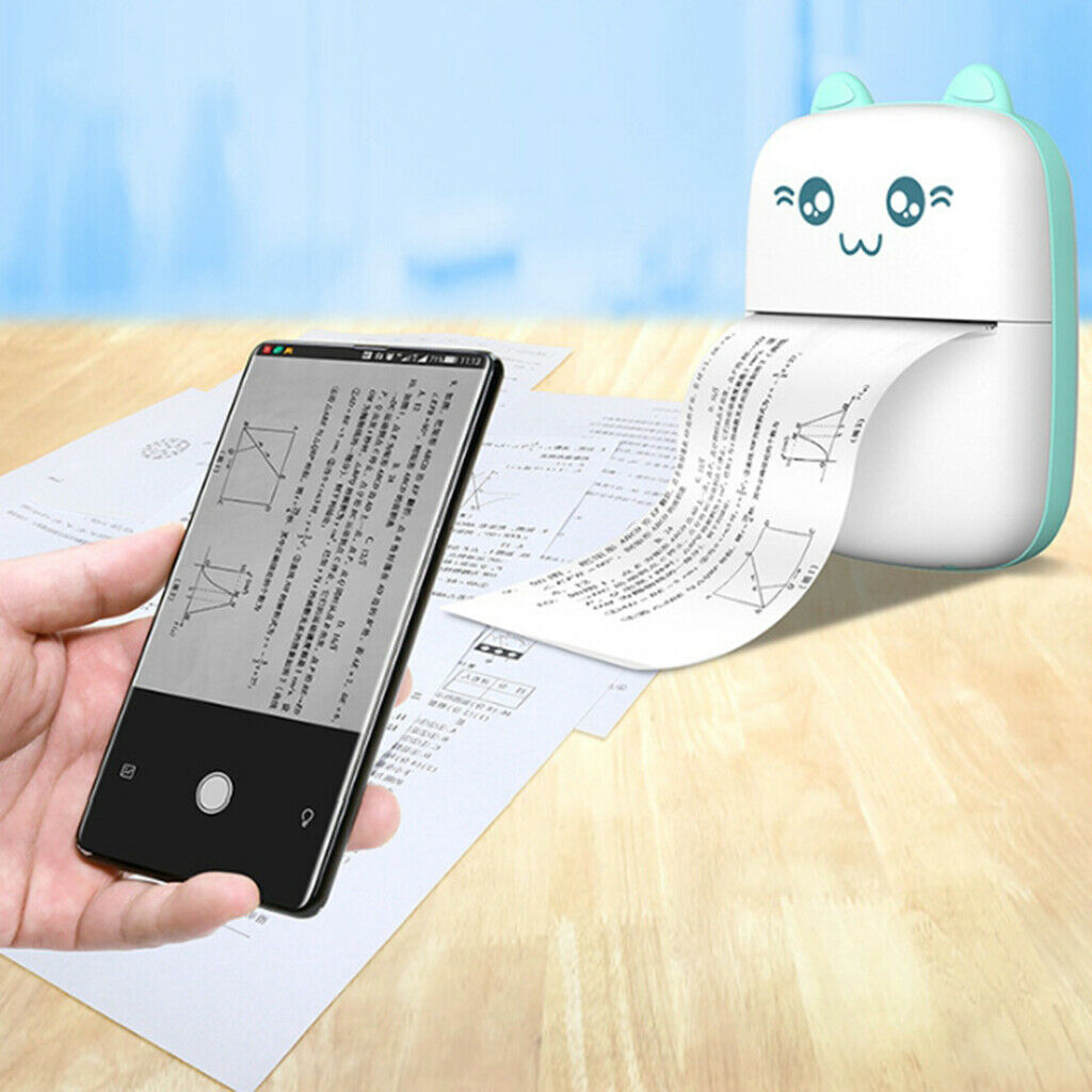 5-Rolls Color 57x30mm Thermal Printing Paper + Photo Pocket Printer Portable