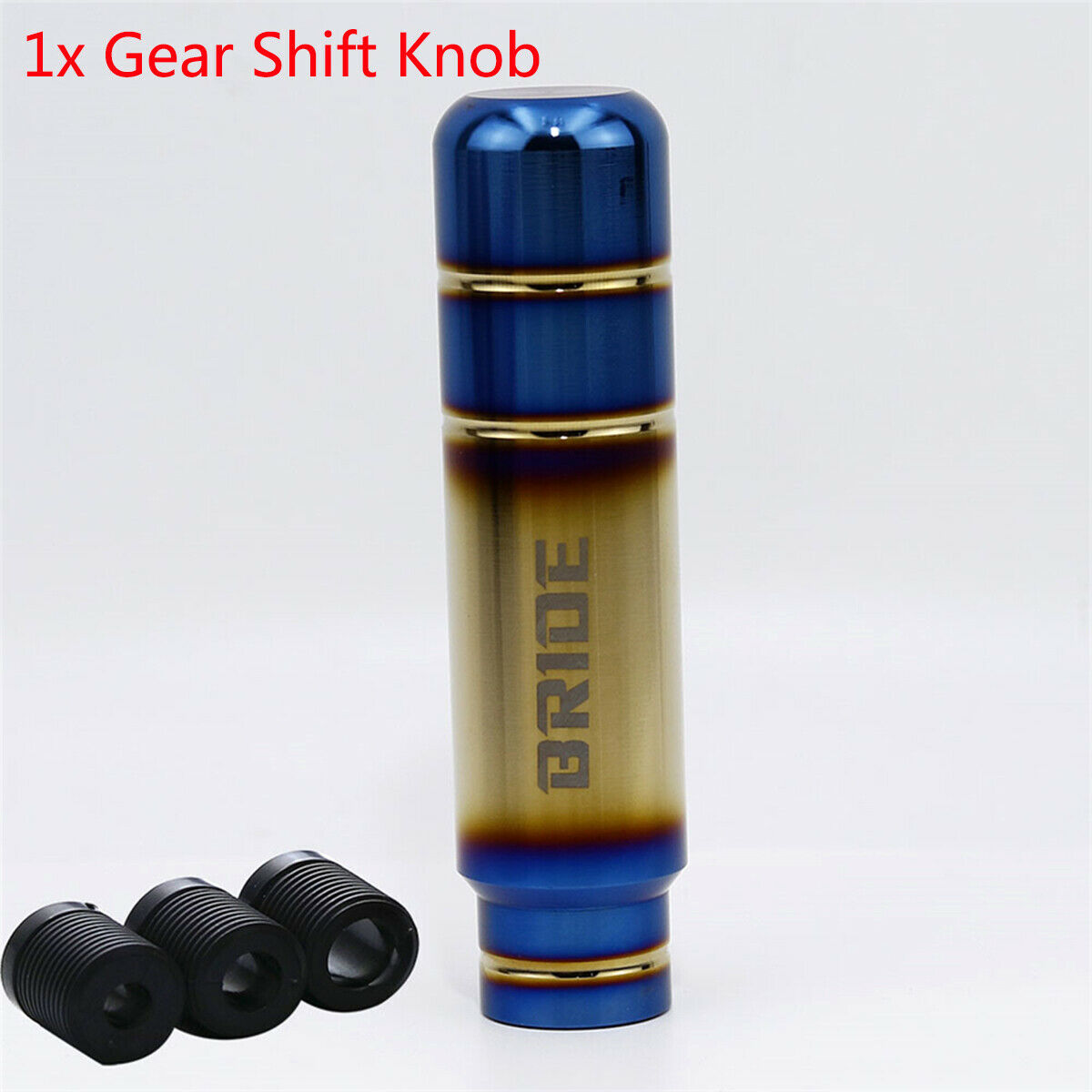 1PCS Car Aluminum Burned Blue Universal Shift Knob Shift Lever Head V2 -13CM