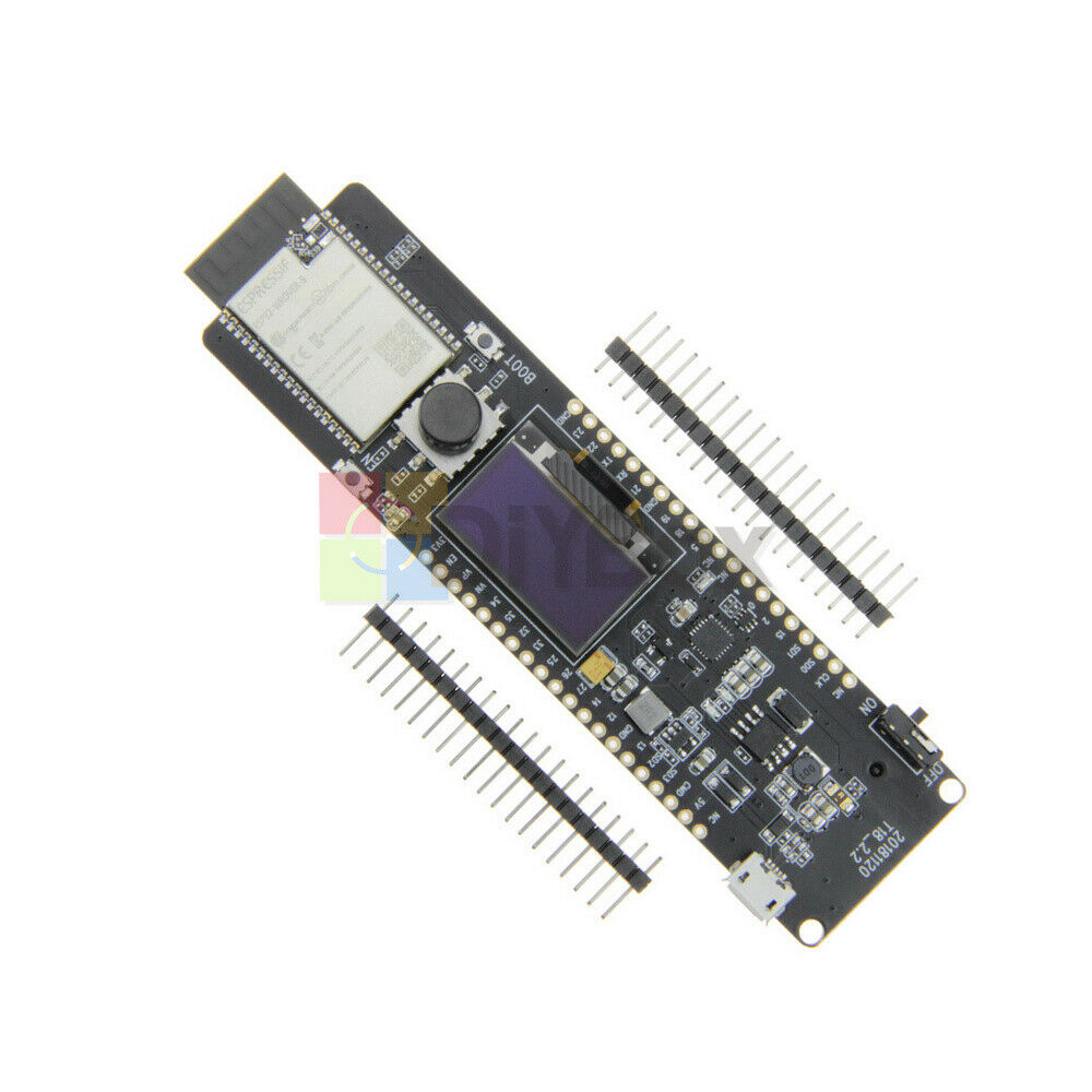 0.96" ESP32 4MB SPI Flash 8MB PSRAM OLED Five-Way Button 18650 Battery Holder