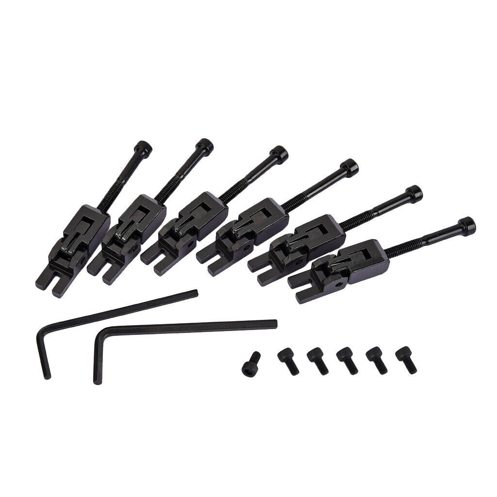 Double Locking Guitar Bridge Bridge 6 Adjustable Saddles Bridge for String Parts