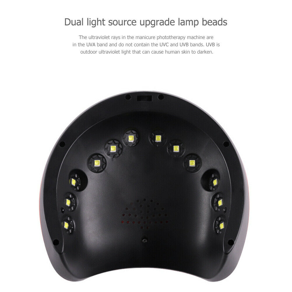 12 LED 36W UV Nail Drying Lamp for Gel Varnish Polish Nail Manicure Light @