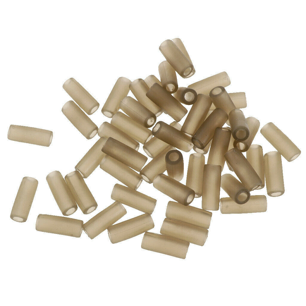 50pcs Soft Rubber Rig Sleeves Anti- Carp Fishing Rig Tube Accessories