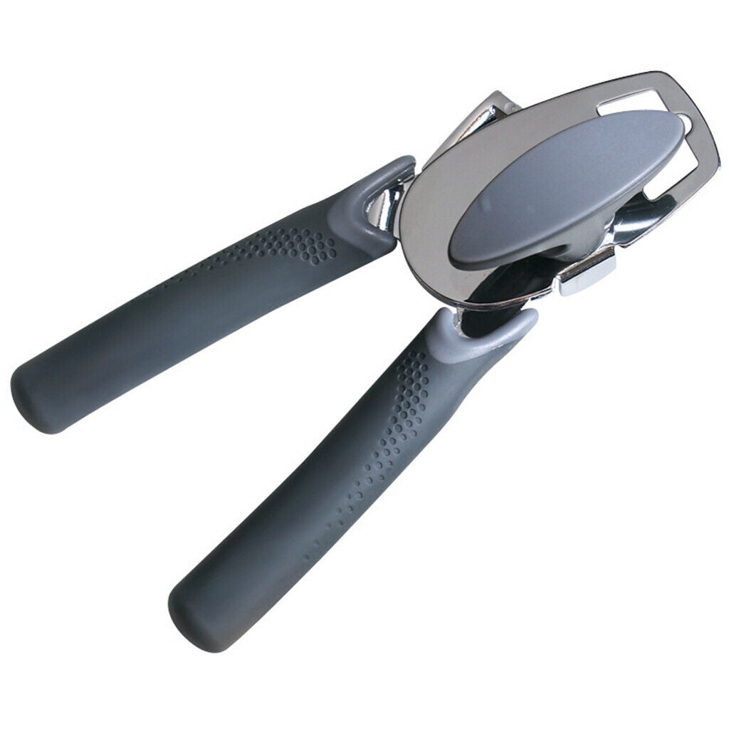 Stainless Manual Can Opener Hand Grip Bottle Opener Smooth Edge Kitchen Tool