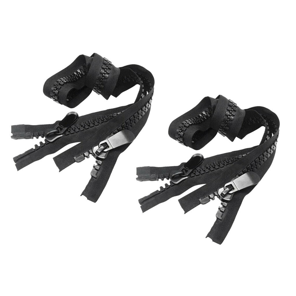 2pcs 42 Inch #20 Seperating Zipper w/ Metal Double Pull Tab Slider for Boat