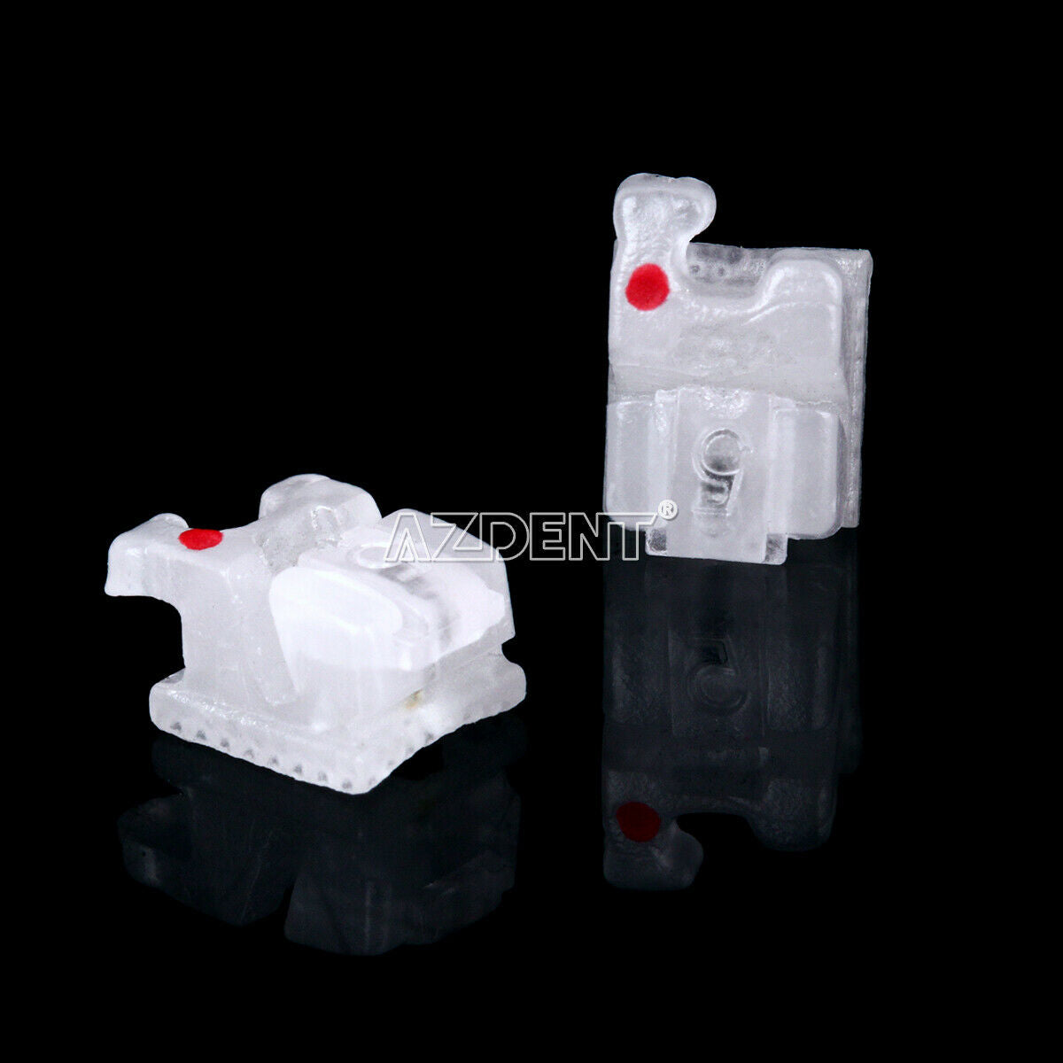 2 Kit Dental Orthodontic Ceramic Self-Ligating Brackets Braces MBT 022 Hooks 345