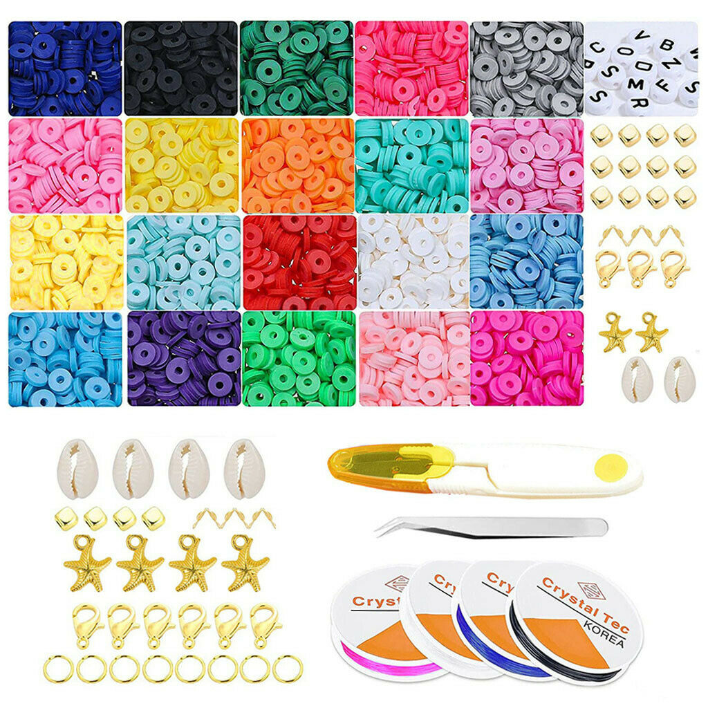 4278 PCS Clay Flat Heishi Beads for Jewelry Making