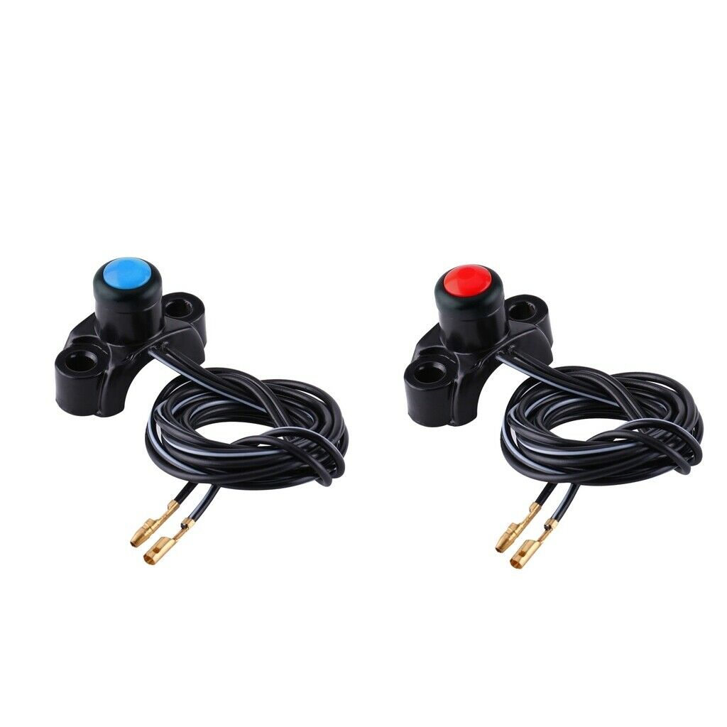 2 Packs Motorcycle 22mm Handlebar Engine Kill Stop Start Button Switch