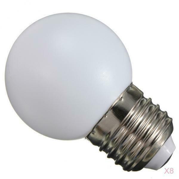 Pack of 8 E27 Energy Saving LED Bulb Lamp Warm White 220V Globe Bulbs Lamp