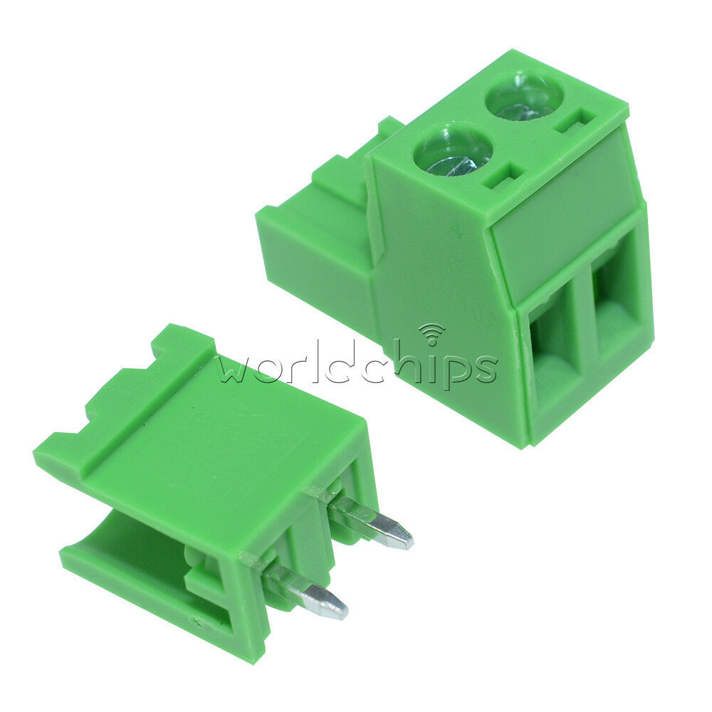 5Pcs KF2EDGK KF-2P 2Pin Right-Angle Plug-in Terminal Connector 5.08mm Pitch