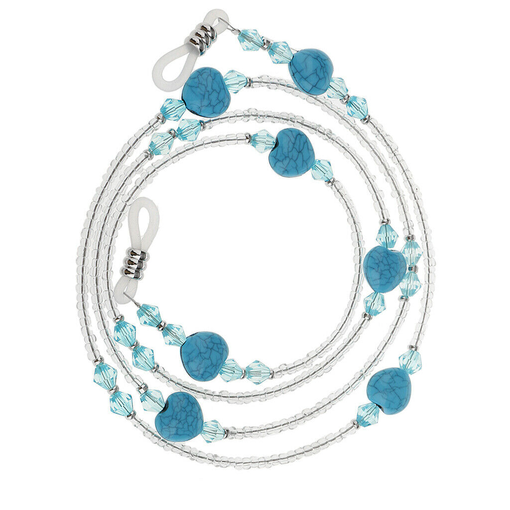 2pc Beaded Glasses Eyeglass Chain Holder Fashion Sunglasses Lanyard Necklace