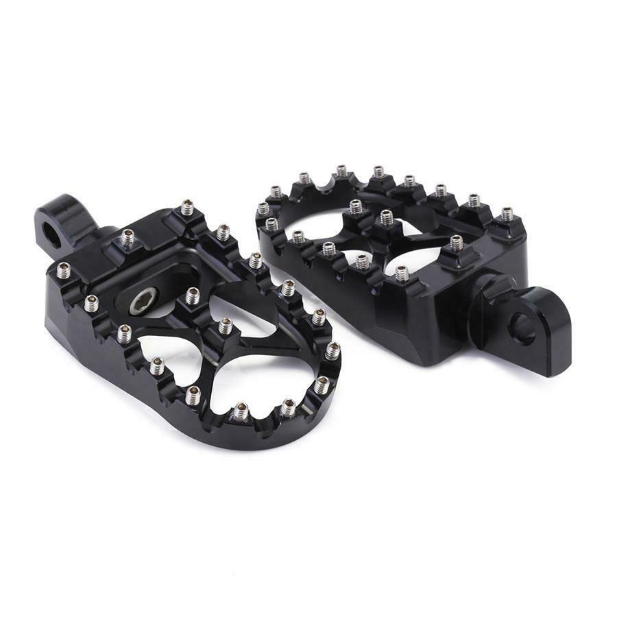1 Pair Motorcycle Black Footpegs Foot Pegs For Dyna Sportster 883 Fatboy Bobber