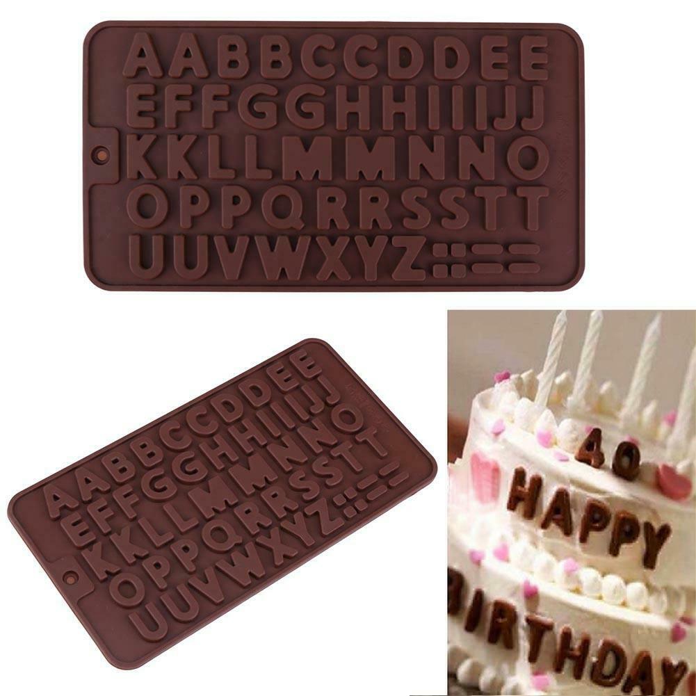 26 Alphabet Silicone Chocolate Mold DIY Fondant Cake Decor Jelly Mould @