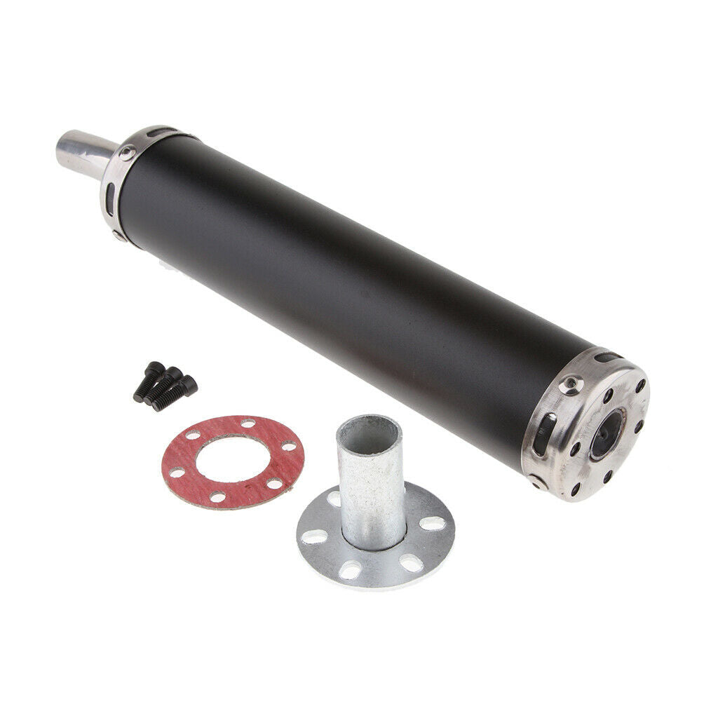 Black Motorbike Exhaust Muffler Silencer Pipe Universal for Motorcycle 20mm