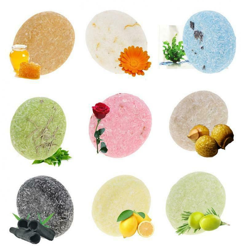 9pcs 55g Handmade Hair Shampoo Soap Pure Natural Dry Shampoo Soap Hair Care