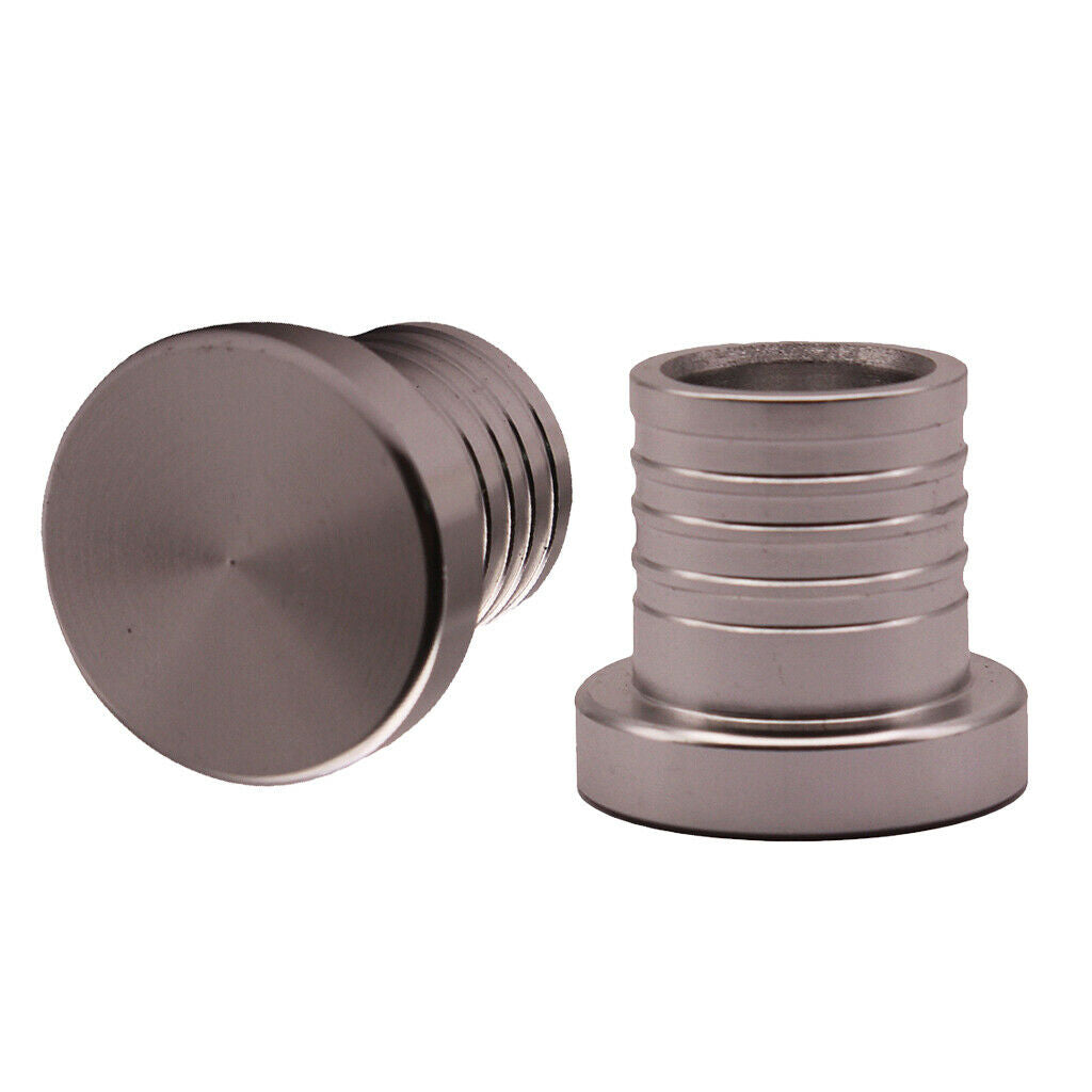 2x 1'' CNC Billet Alloy Bung Hose Blanking Plugs BOV Flange Adapter Pipe