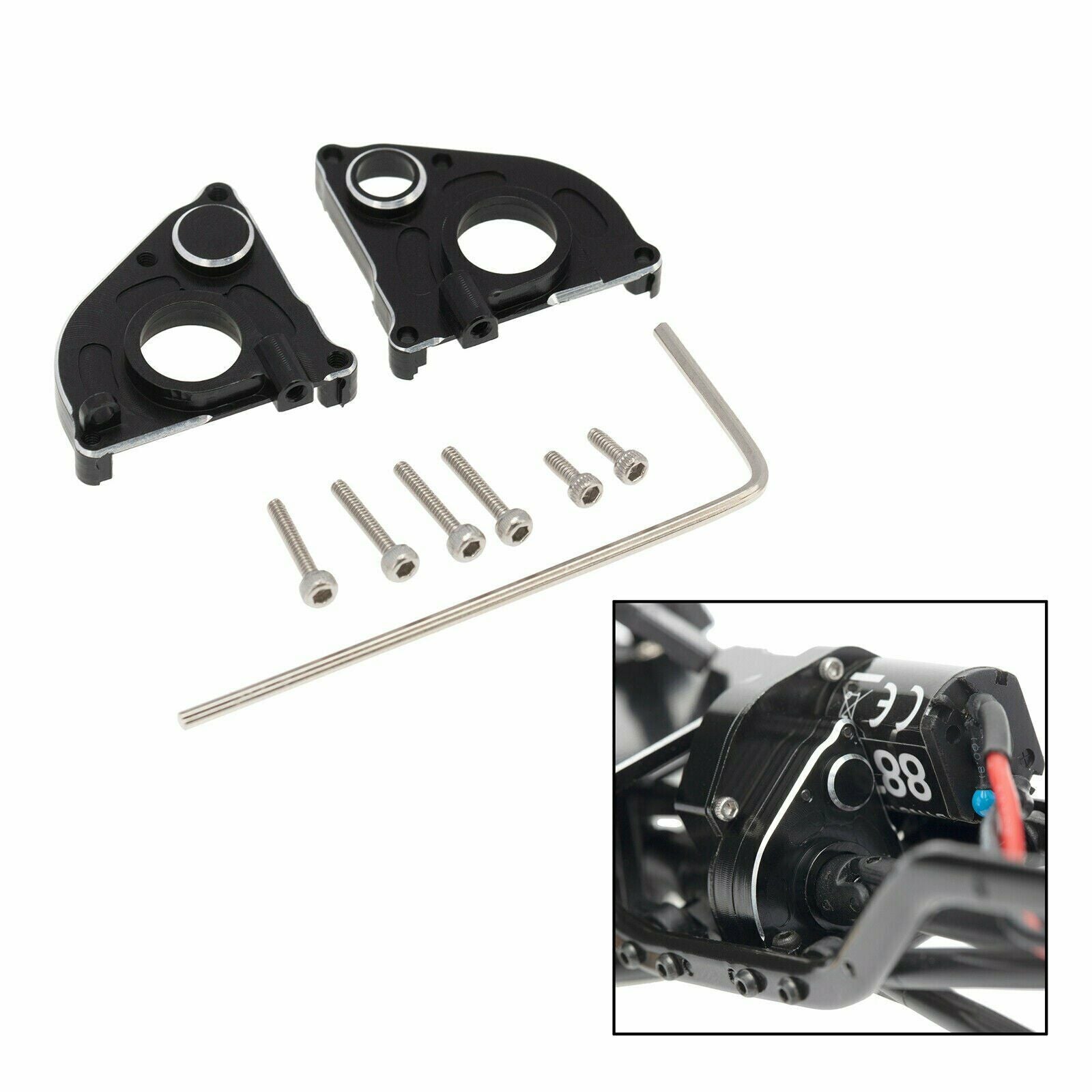Alloy Gearbox Shell Medium Gear Housing Cover for 1/24 Axial SCX24 90081 RC Car