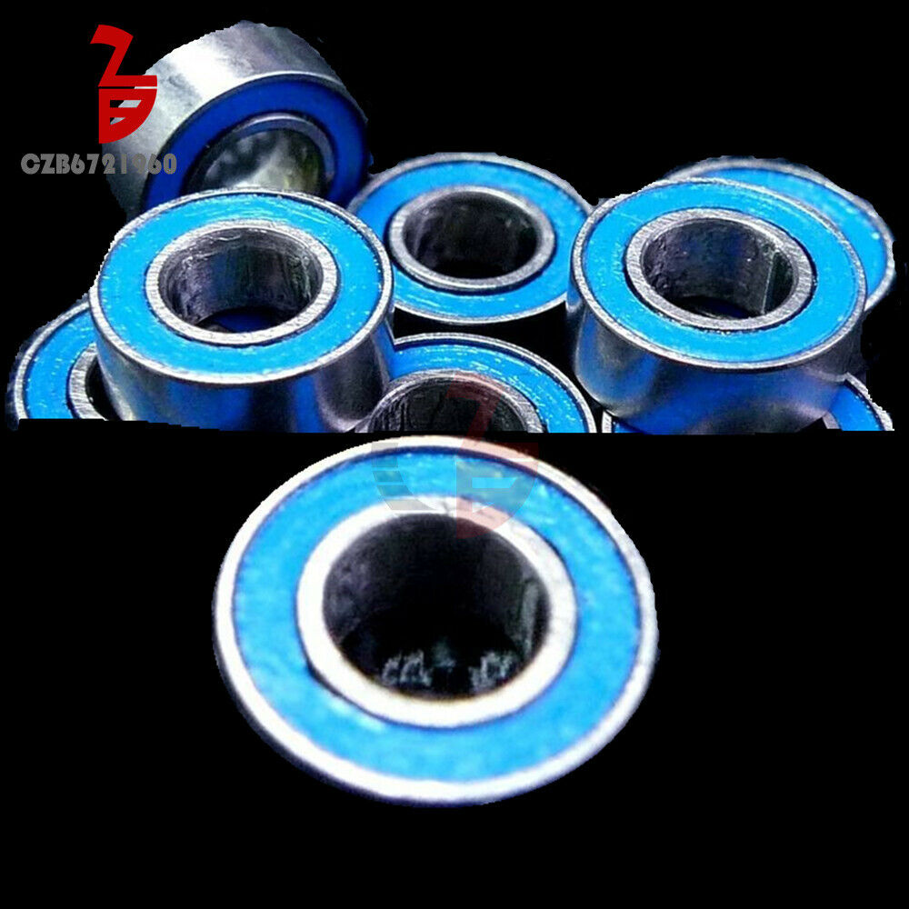 10pcs Blue 4*8*3mm MR84RS MR84-2RS 4x8x3mm Rubber Sealed Ball Bearing Bearings