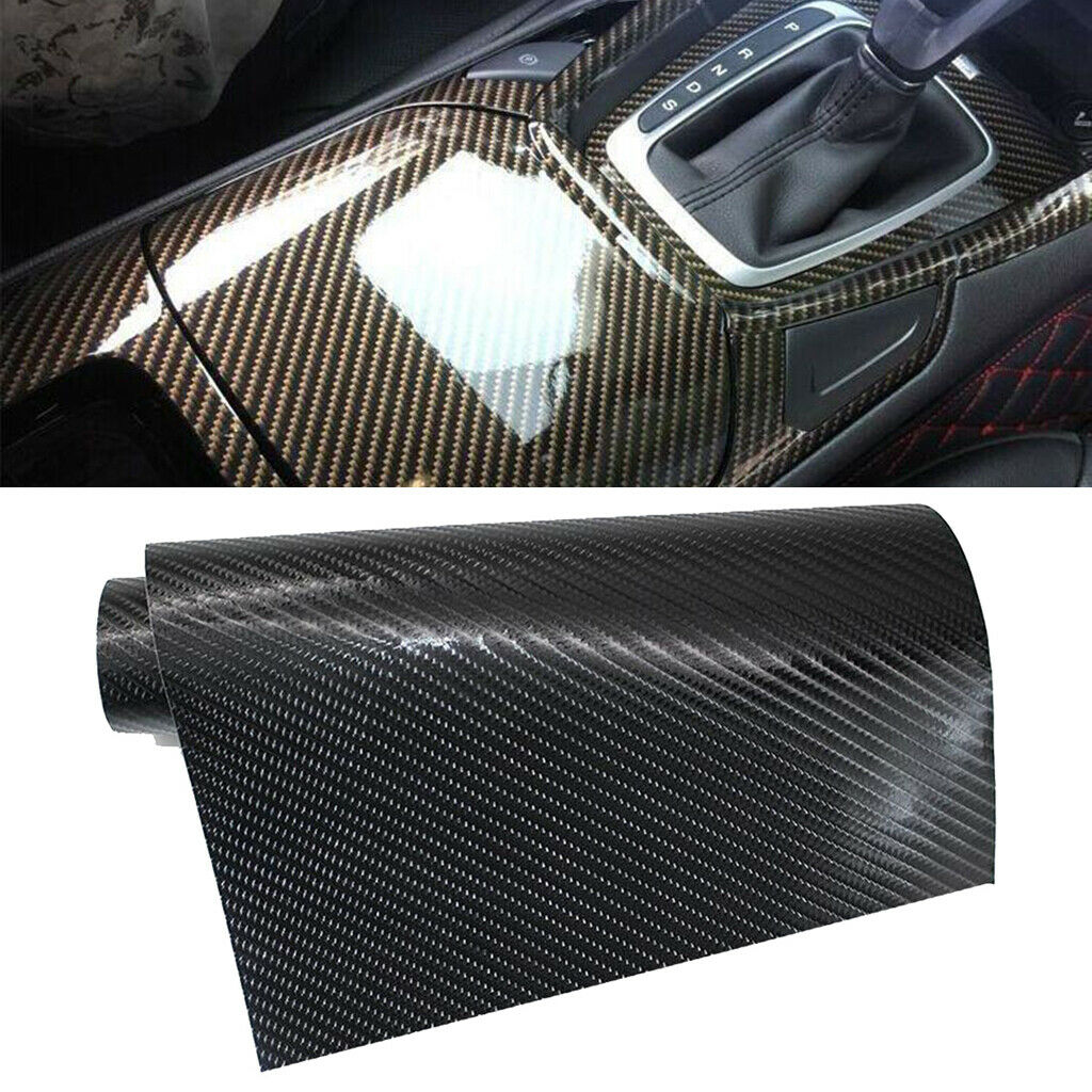 Carbon Fiber Vinyl Film Car Interior Wrap Stickers Decoration 30x150CM 5D