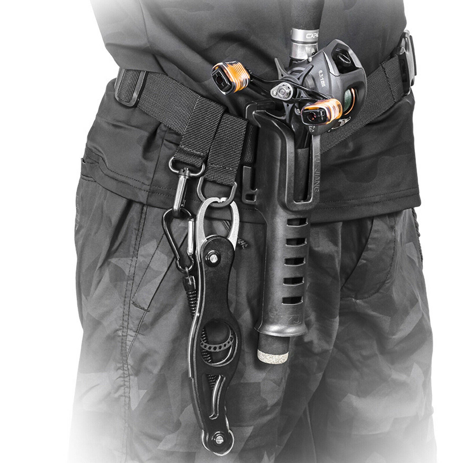 Durable Nylon Fishing Rod Holder Belt Tackle Fishing Pole Support Equipment