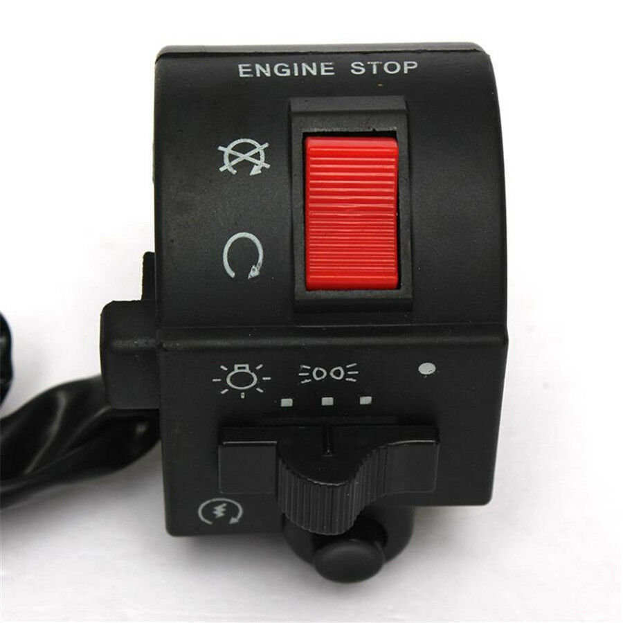Motorcycle 7/8" 22mm Handlebar Horn Turn Signal Electrical Start Switch 12V DC