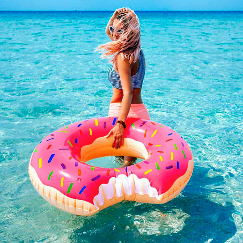 Buoy Inflatable Giant Shaped Donut Crunched - Jeux Of Swimming Pool Beach Sea