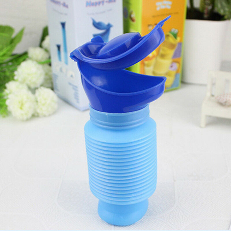 Male & Female Portable Urinal Travel Camping Car Toilet Pee Bottle 750ml BluY FG