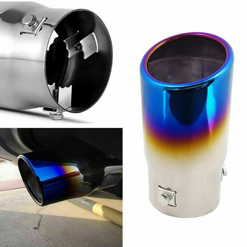 Universal Car Exhaust Muffler Stainless Steel Pipe Chrome Exhaust Tail Muffler