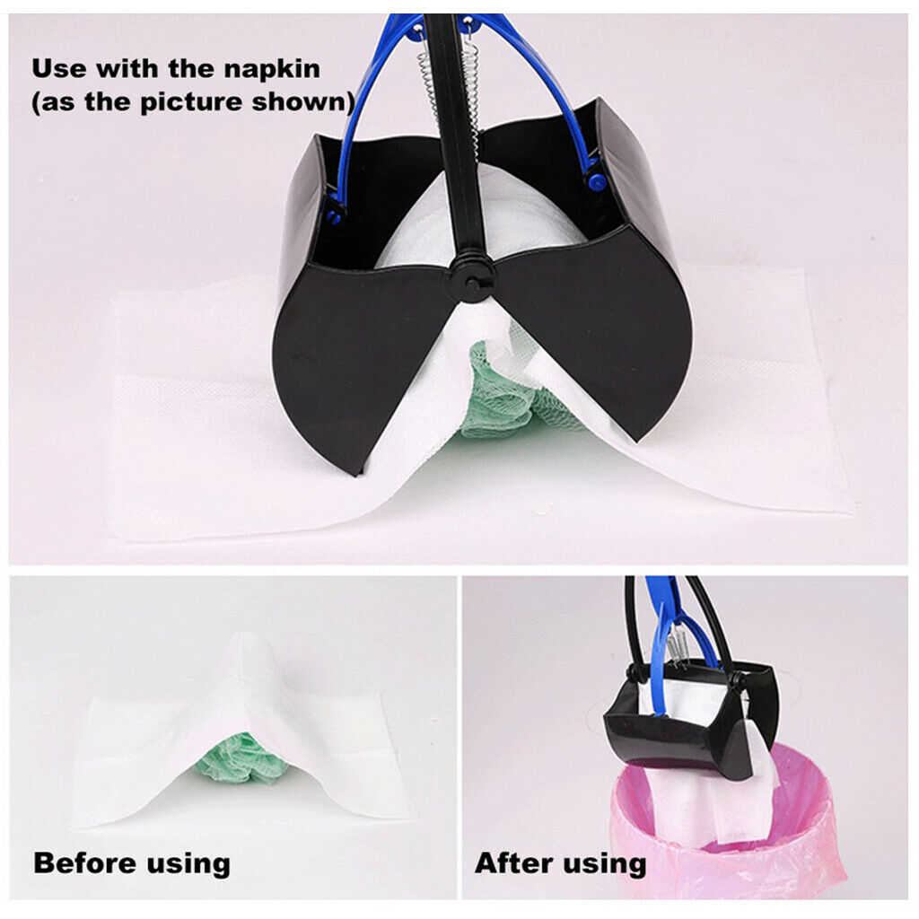 2pcs Portable Dog Poop Scooper Pet Litter Cleaning Tools For Medium Dogs