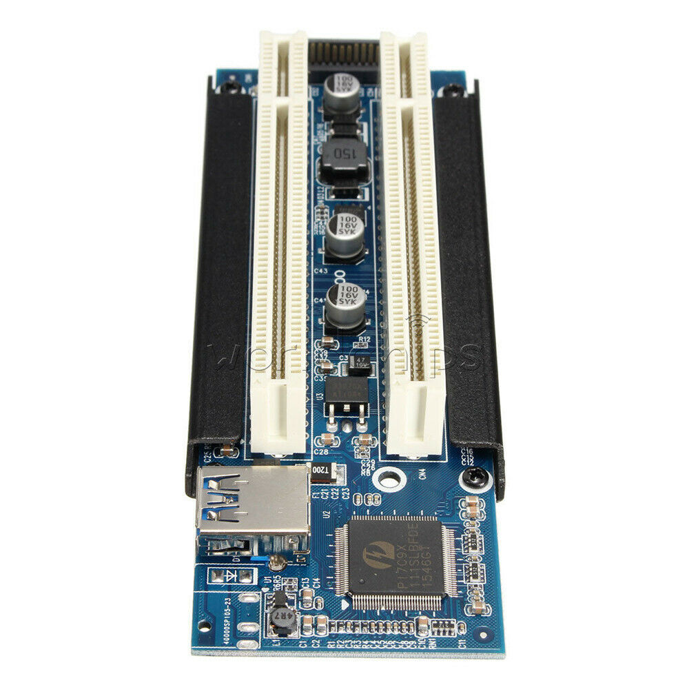 2.6 FT PCI-E Express X1 to Dual PCI Riser Extend Adapter Card With USB 3.0 Cable