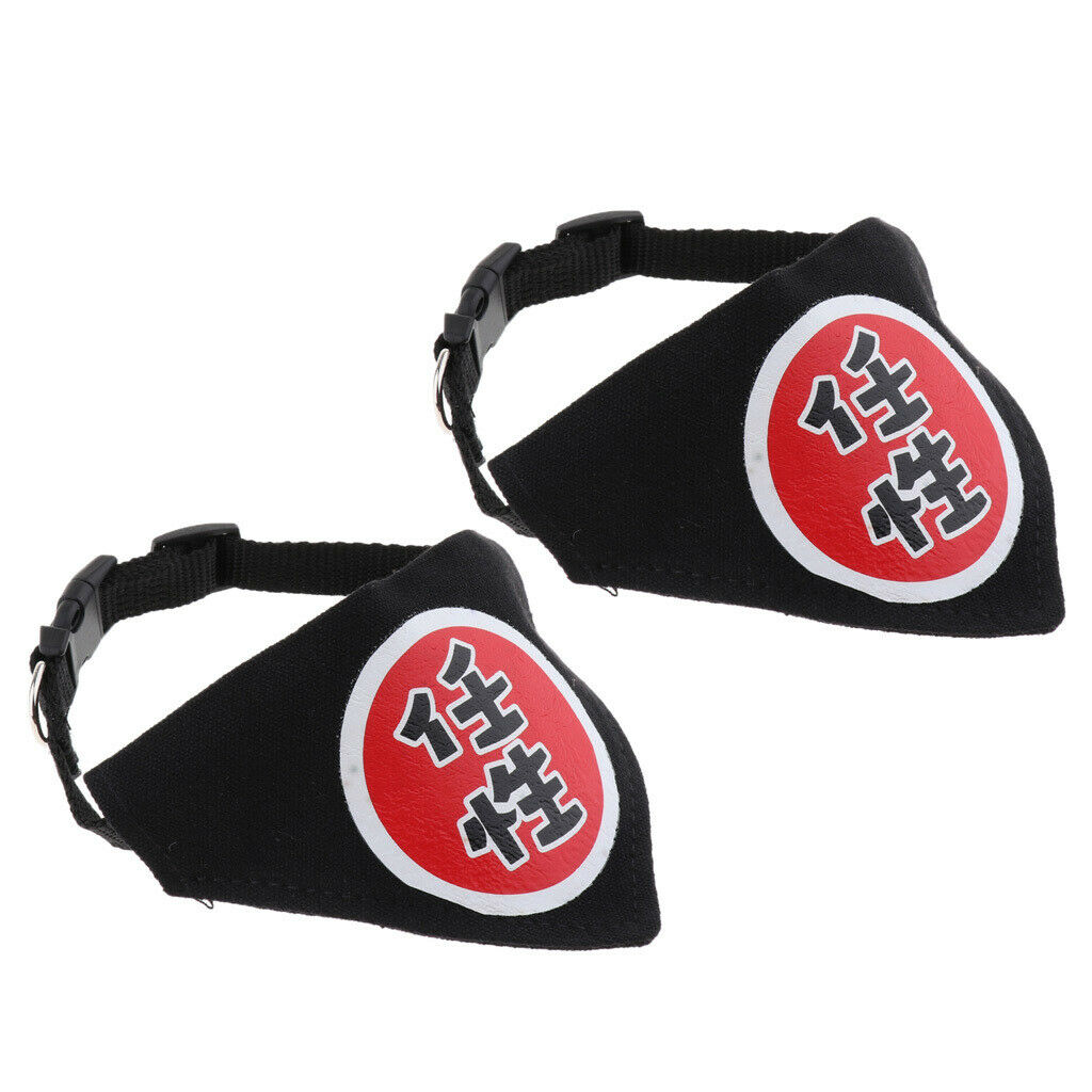 2Pcs Pet Puppy Adjustable Sailva Towel Neck Scarf Dog Collar 5