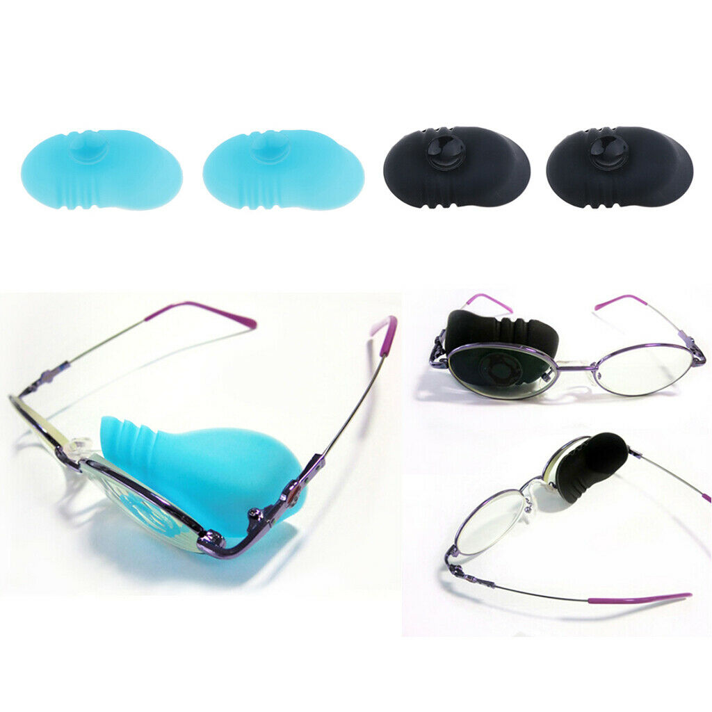2 Pair Reusable Suction Bandages Eye Glasses Patches for Kids with Lazy Eye
