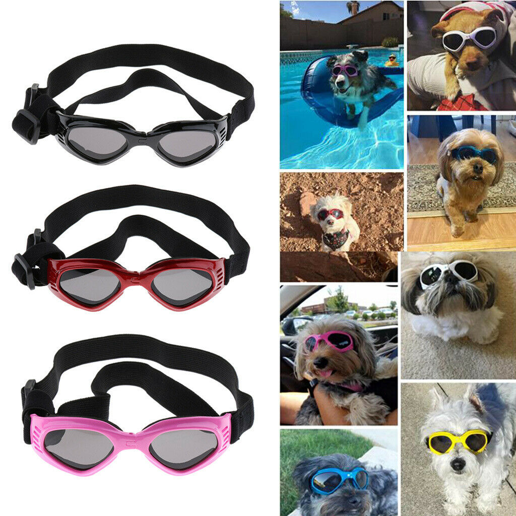 2 Pieces Folding Dog Goggles Eye Wear Protection Waterproof Pet Sunglasses for