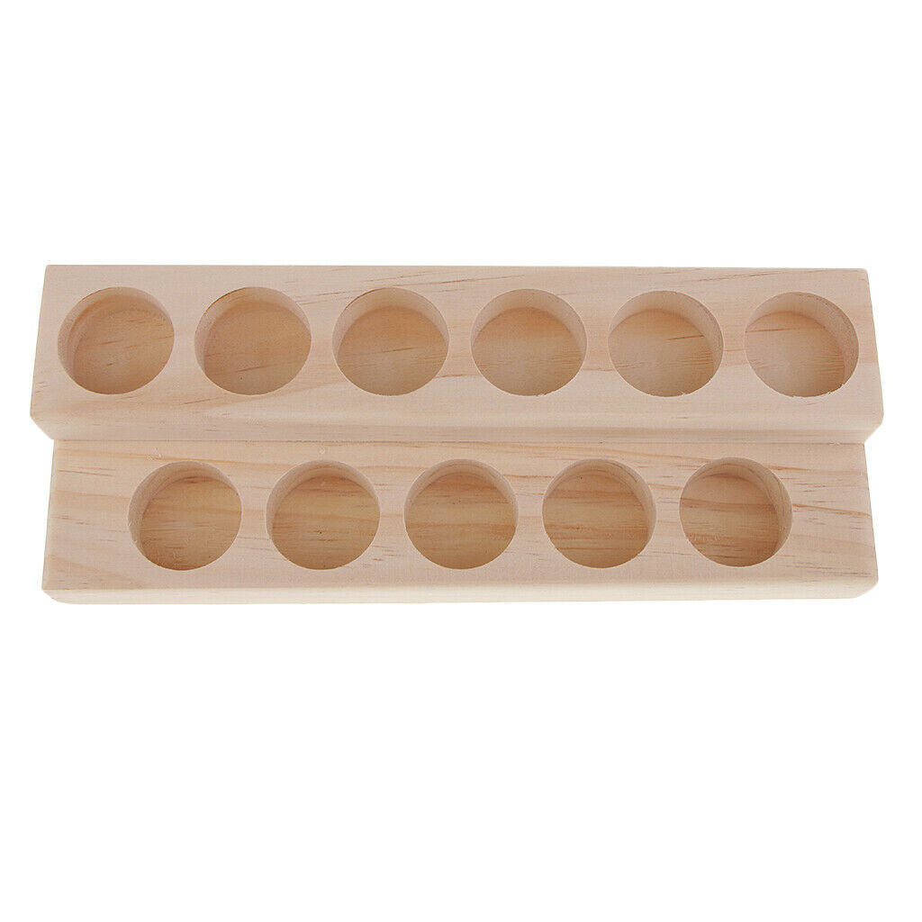 2-Tier Essential Oil Display Cosmetic Organizer Rack, 11 Slots for 5 10 15ml