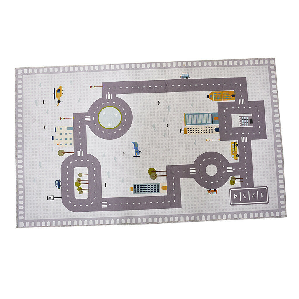 130x80cm Area Rugs Playroom Road Traffic Baby Crawling Carpet Floor Mat Pad