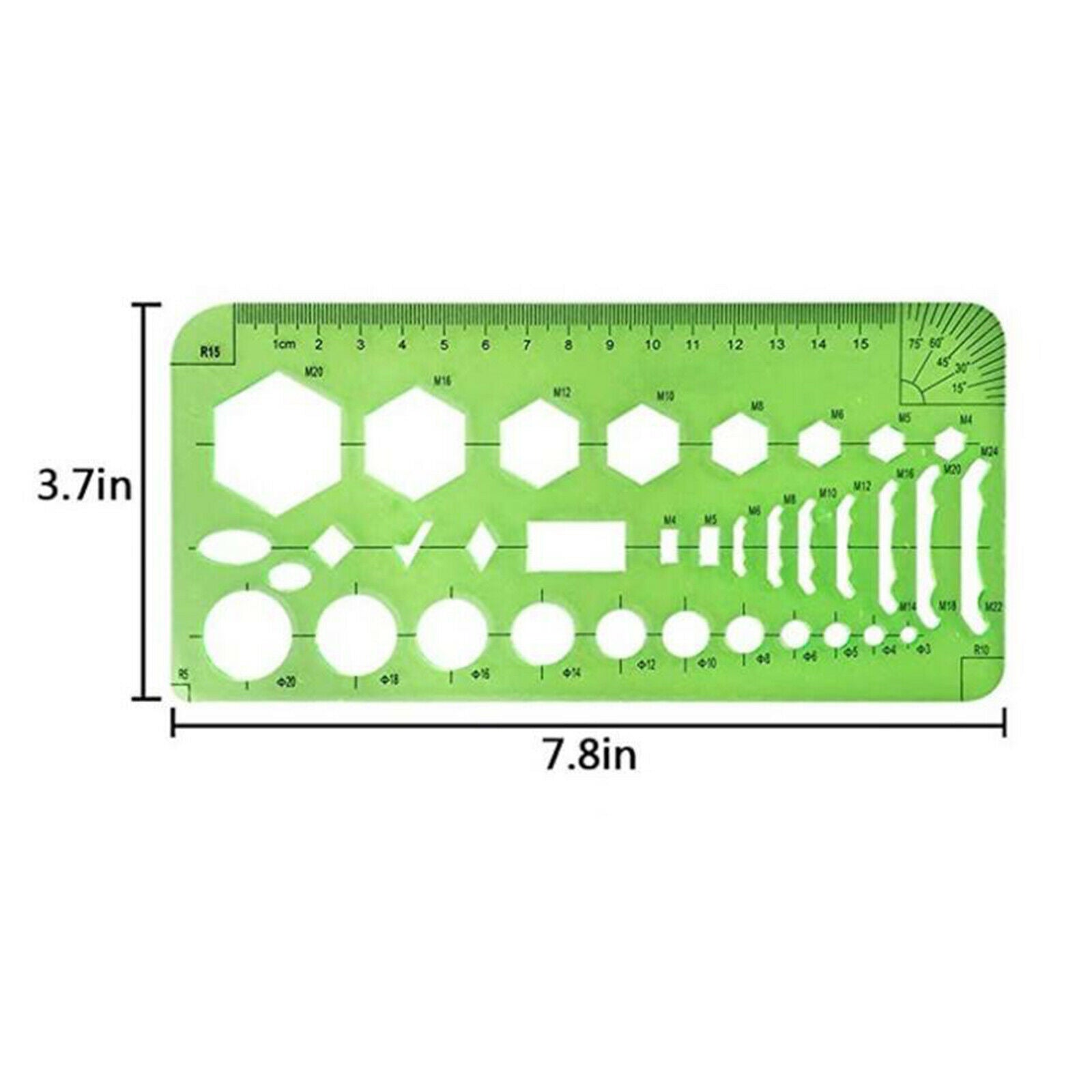 6x measuring templates building formwork stencils geometric drawing ruler set