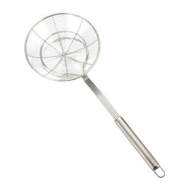 2pcs Stainless Steel Skimmer Ladle Spider Colander Deep French Fries Fish