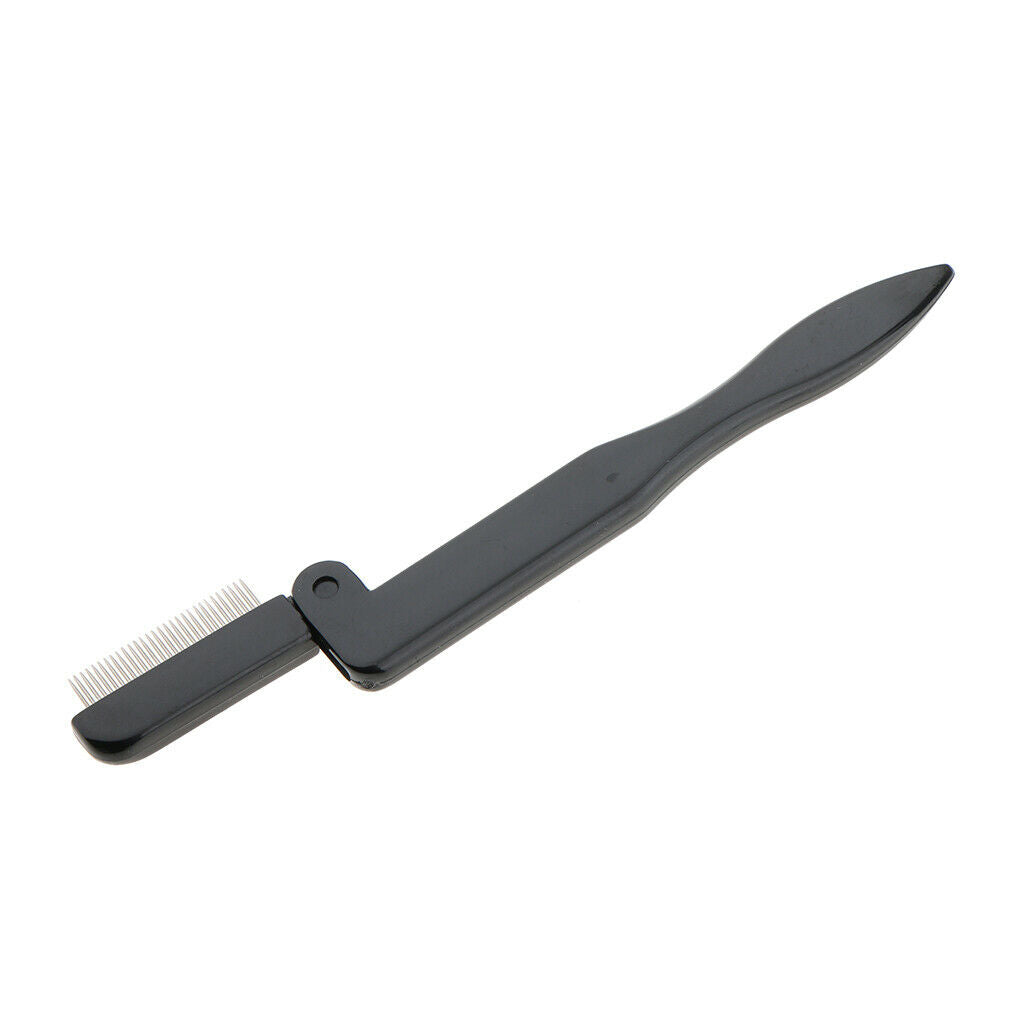 Stainless Steel Teeth Folding Eyelash Comb Eyebrow Shaper Brush Beauty Tools
