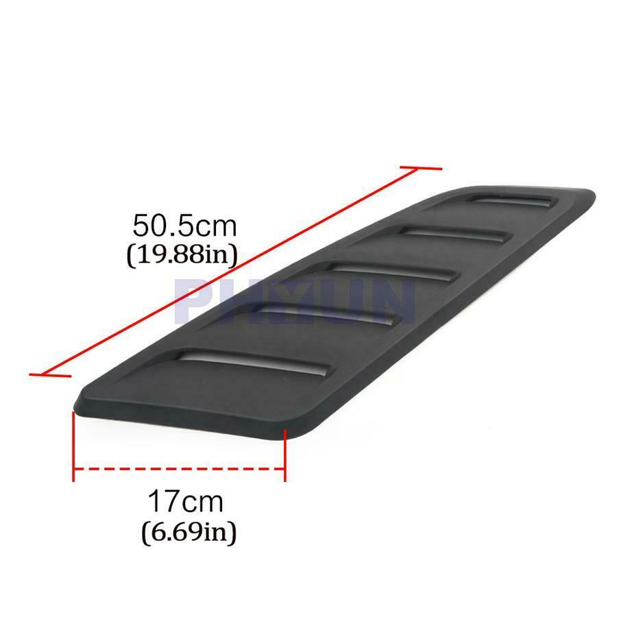 2pcs Black ABS Car Front Air Intake Scoop Bonnet Hood Vent 50.5x17CM Universal
