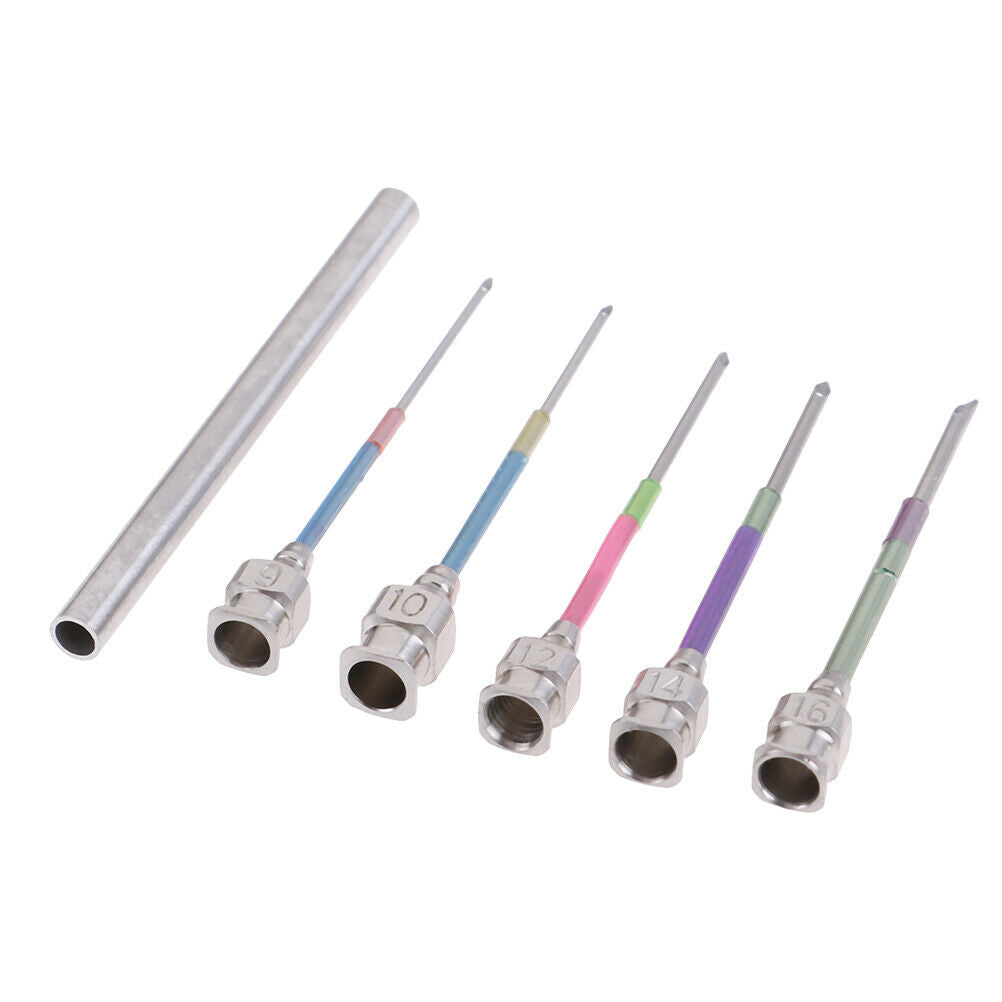 5Pcs Embroidery Stitching Punch Needle Sewing Tool With Needle Bottle DIY.l8