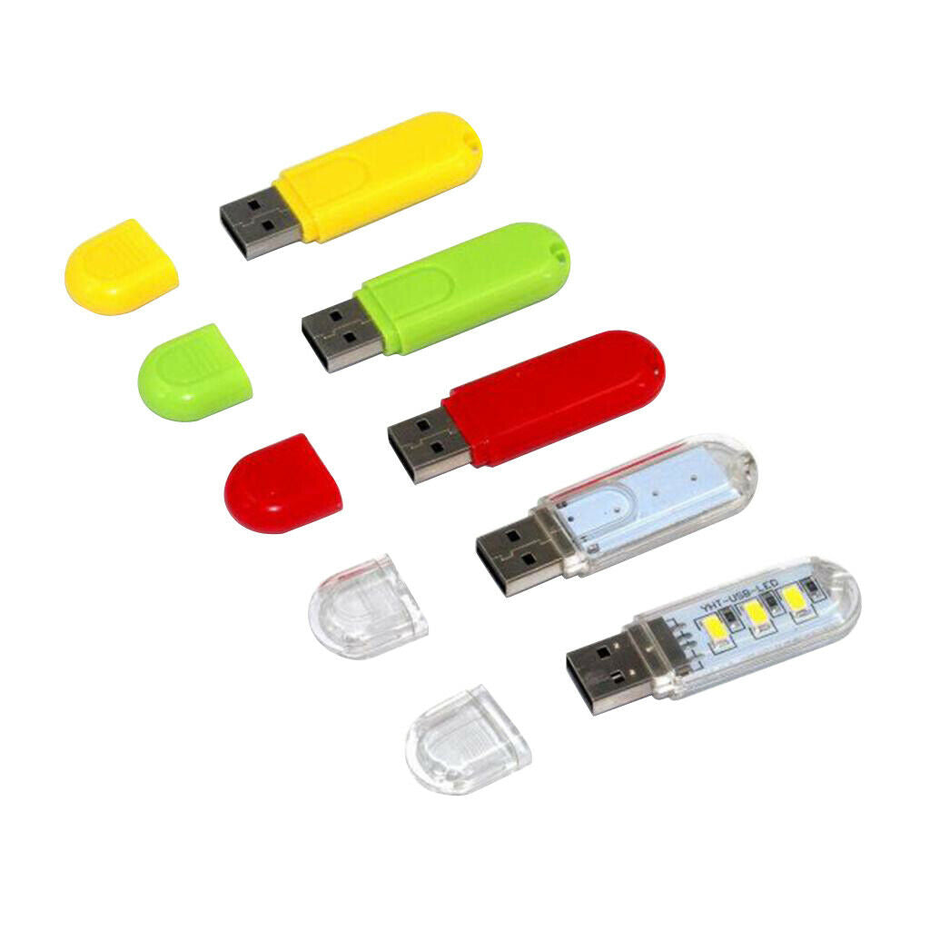 5 Piece USB LED Flexible Light Lamp for Notebook Laptop Desktop Book Reading