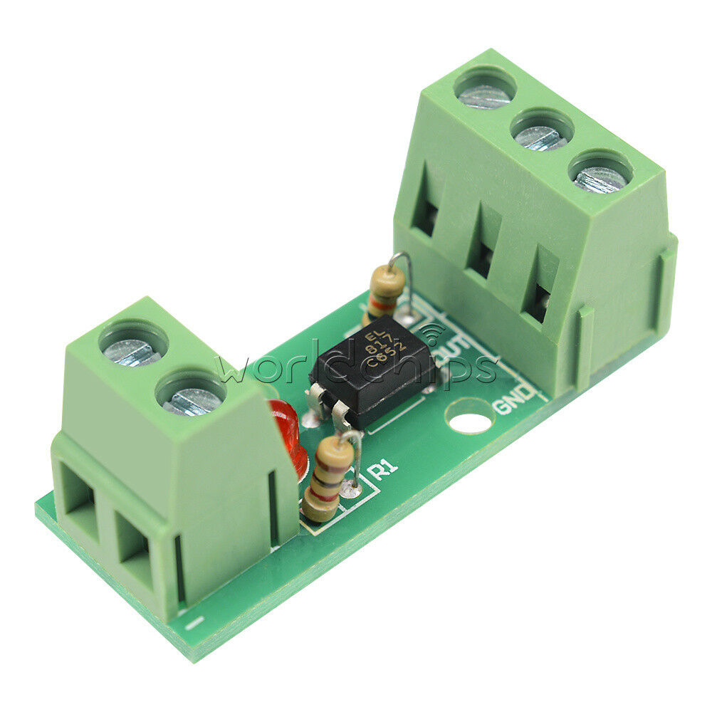 80KHz 1-Channel Optocoupler Isolation Module Input 12V No Din Rail Holder PLC