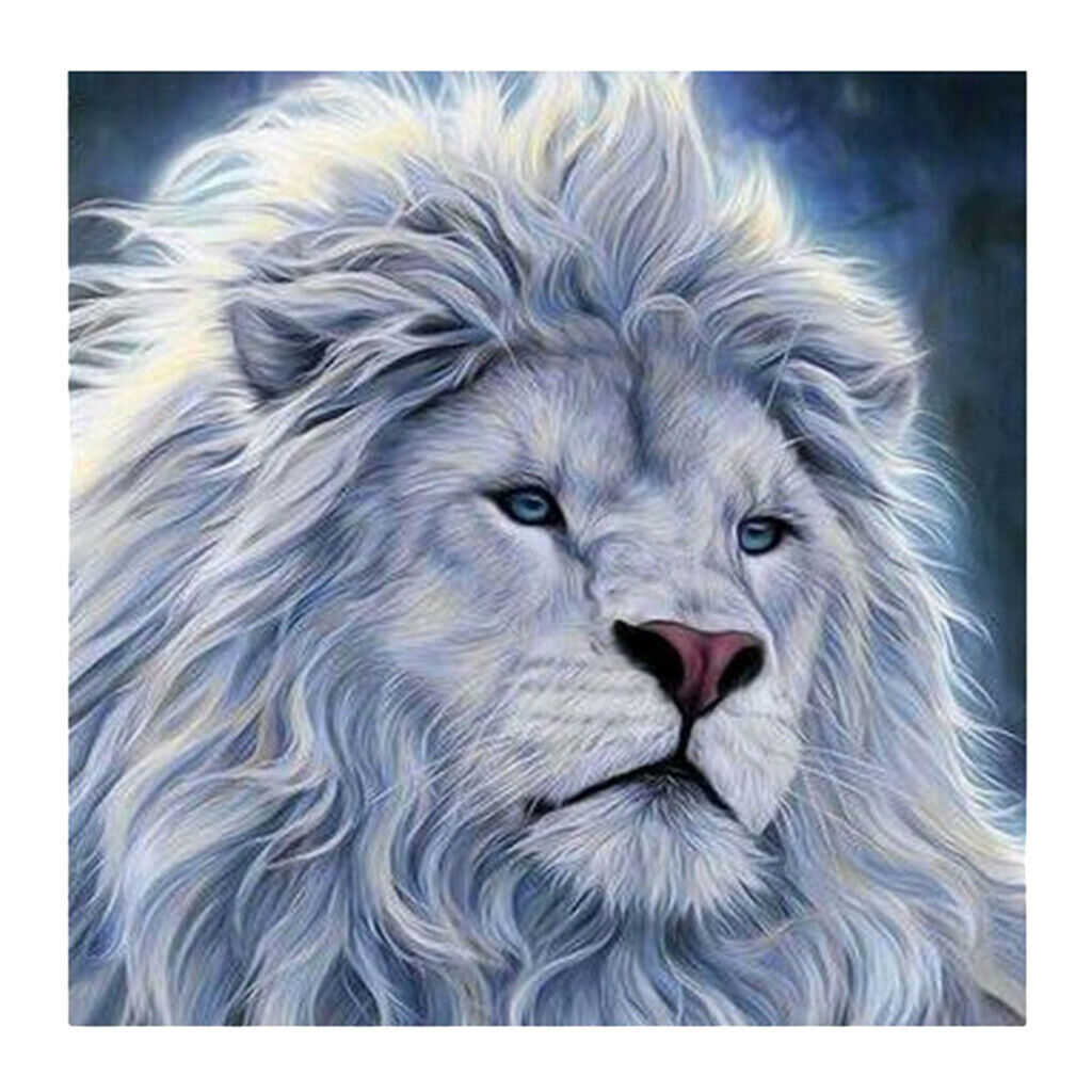 Cute Cartoon Crystals Embroidery Kits Arts for Home Wall Decor White Lion