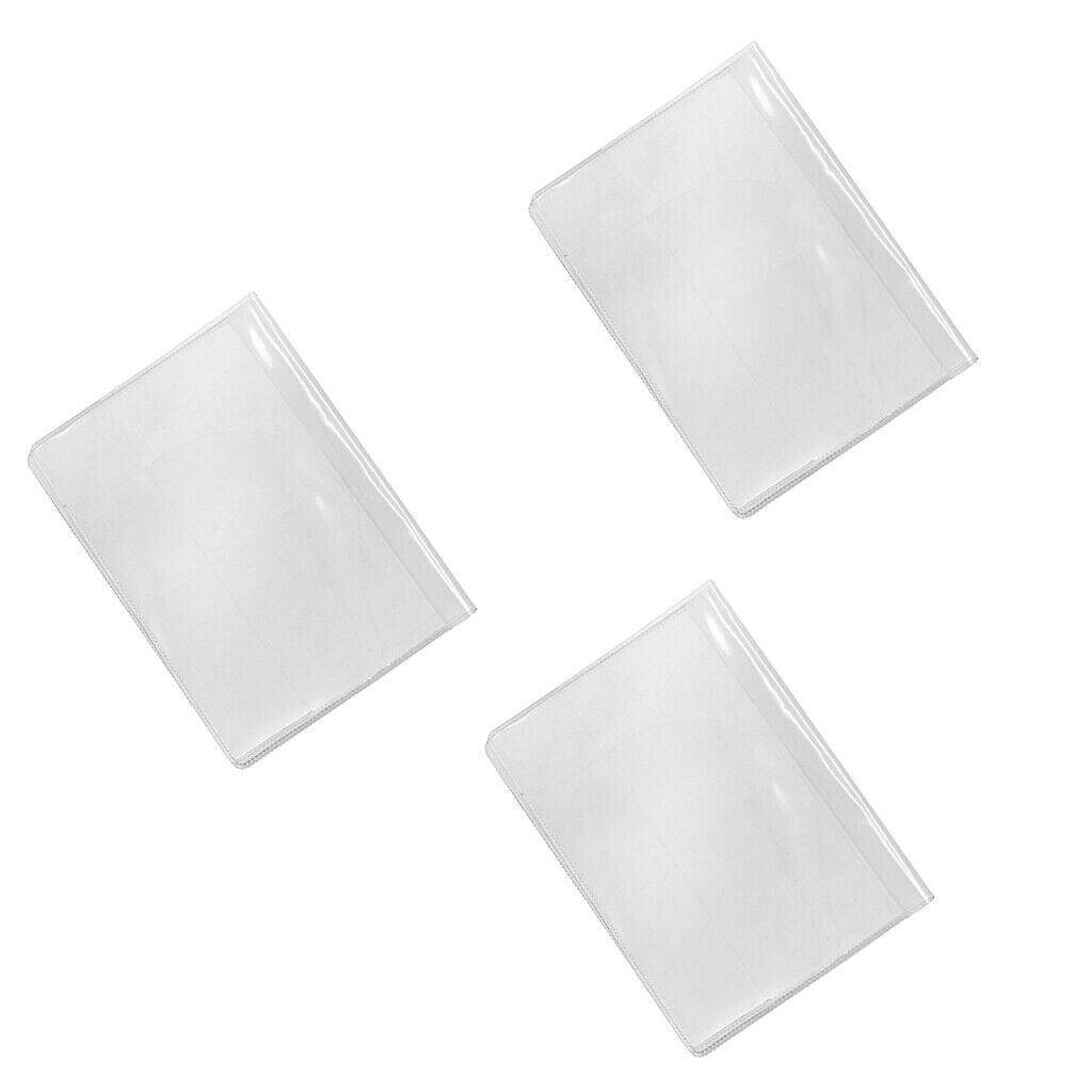 3Pieces Waterproof Passport Cover Plastic ID Card Protector Case Clear