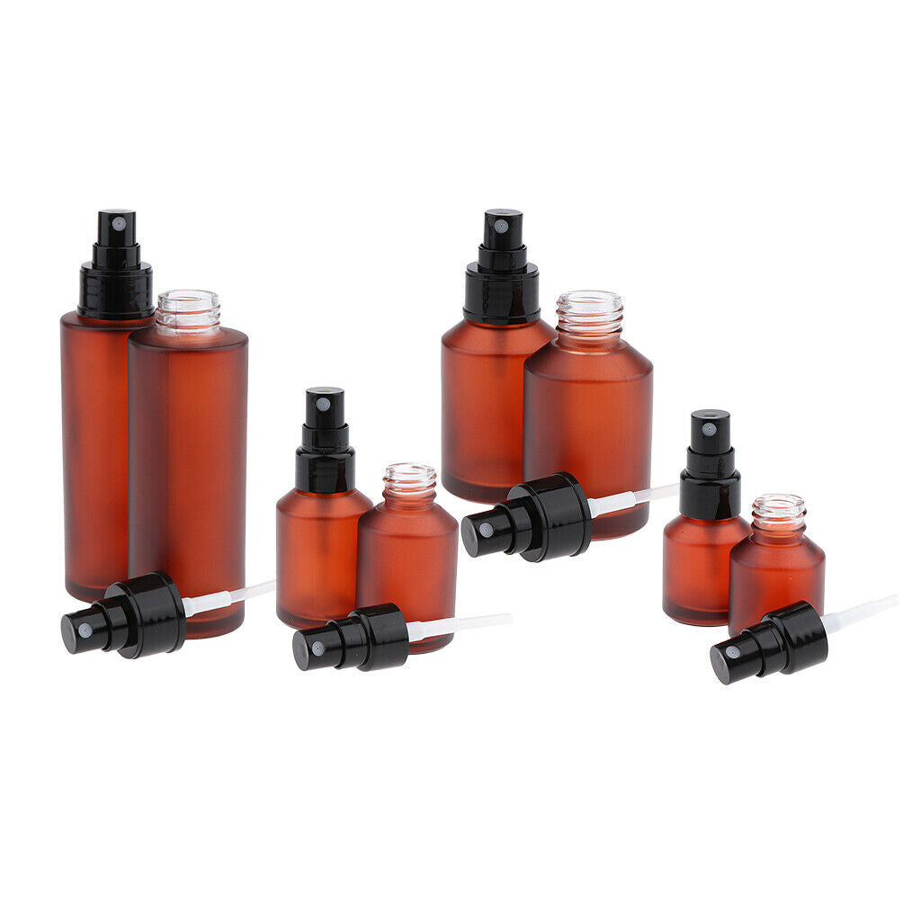8pcs 15ML/30ML/60ML/100ML Wine Red Glass Spray Bottles with Fine Mist Sprayer
