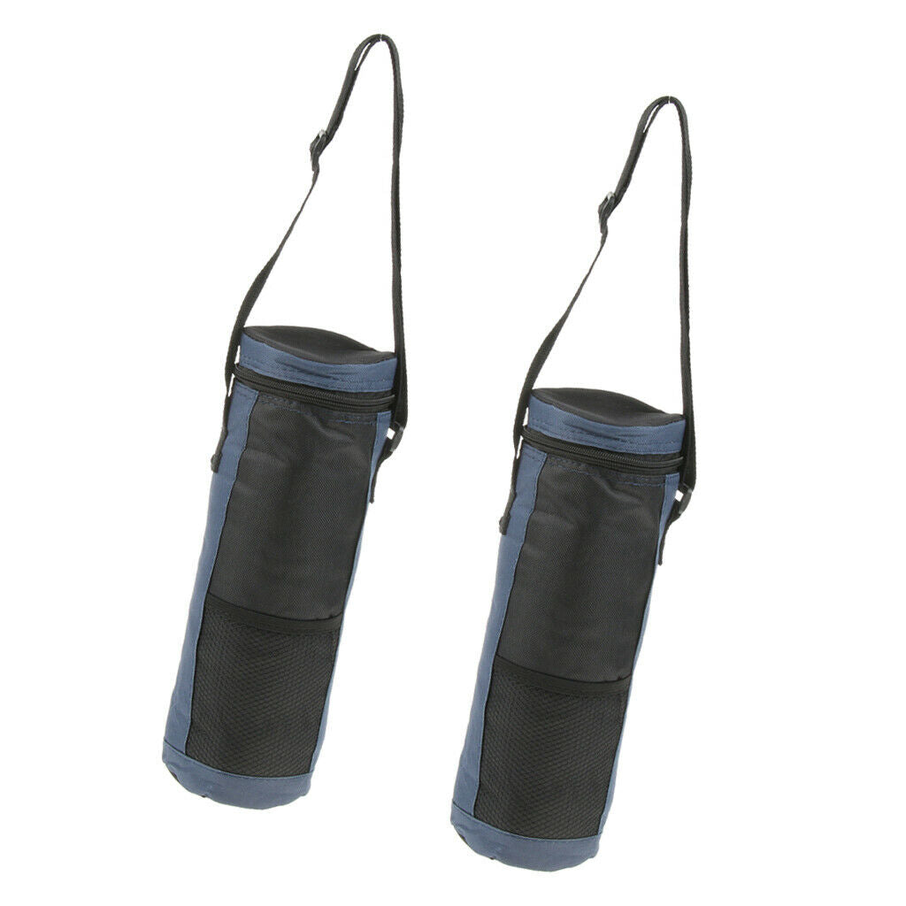 Lots 2 Insulated Bottle Carrier Tote Bag Hiking Picnic Cooler w/Strap 2L