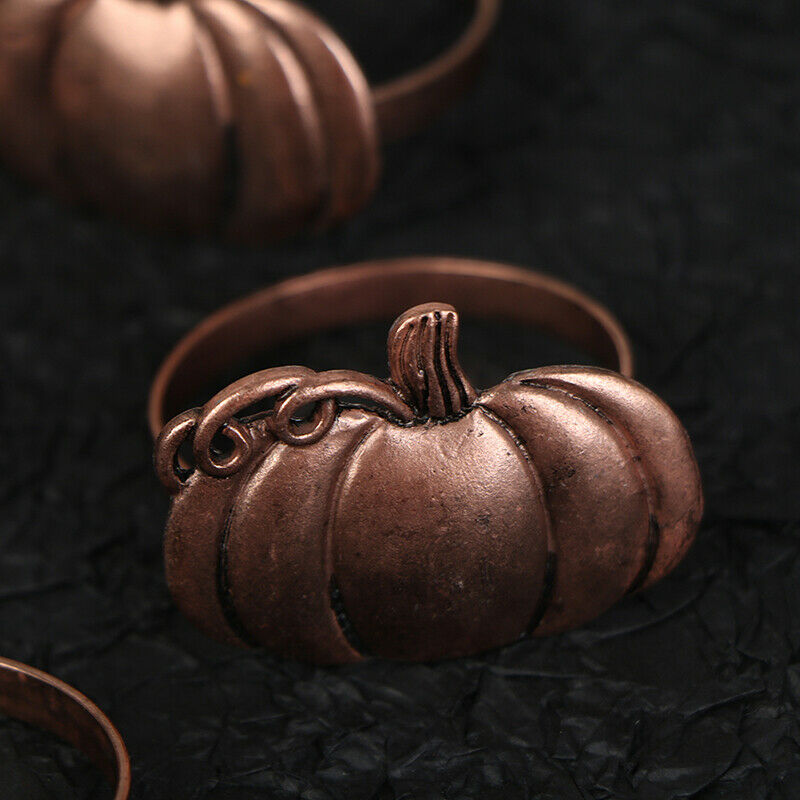 Bronze Pumpkin Napkin Buckle Bronze Pumpkin Napkins Halloween Napkin R MLC SJ