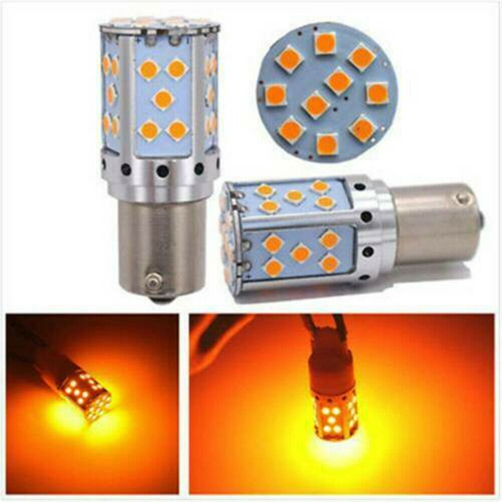 2 Pcs Canbus Amber BAU15S 7507 PY21W 1156PY LED Bulbs For Car Turn Signal Lights